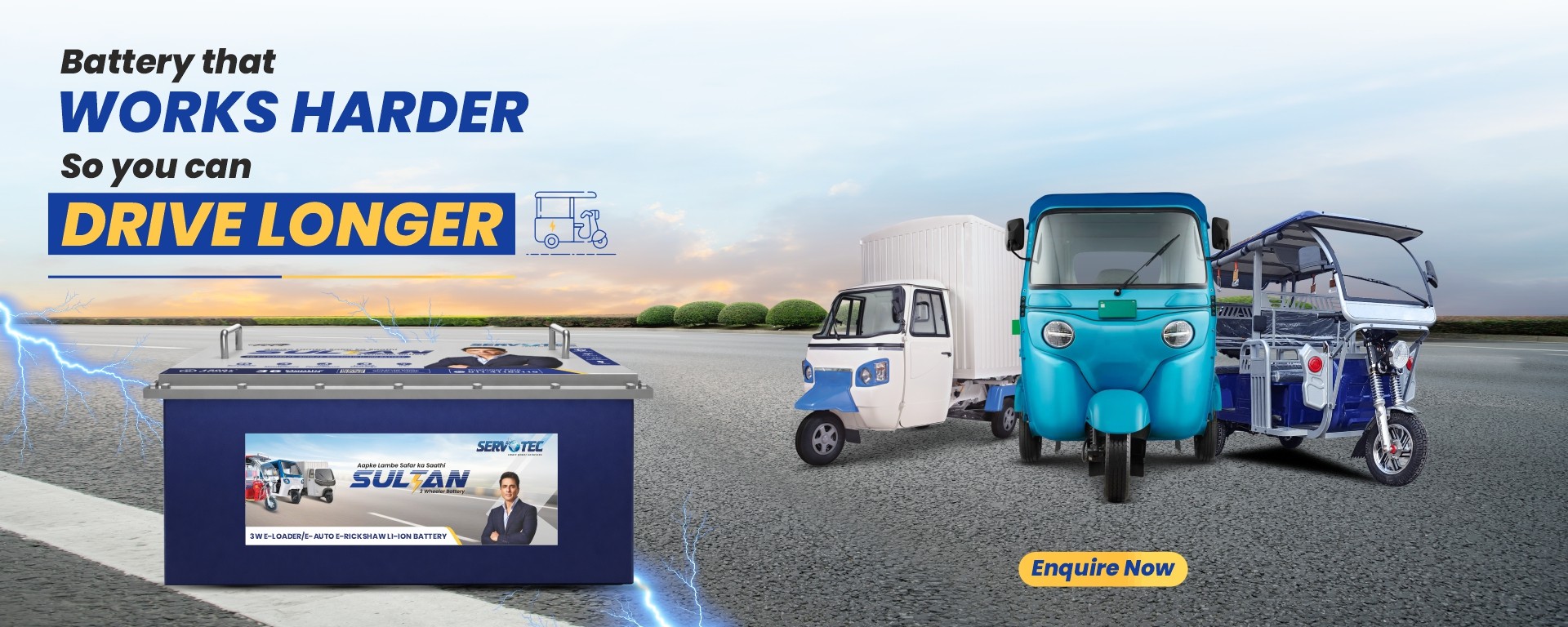 Sultan Lithium-ion Battery for 3 wheelers